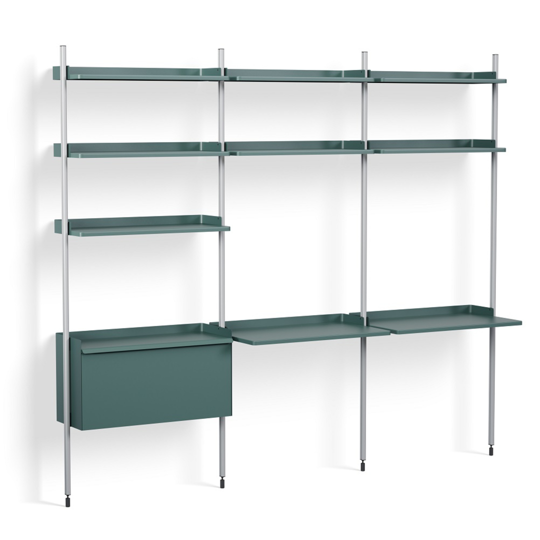 HAY Regalsystem Combination 13 - 3 Coloumn Pier von Hay PS Blue , Clear