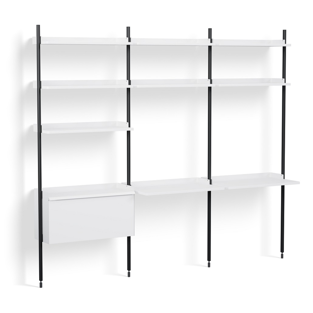 HAY Regalsystem Combination 13 - 3 Coloumn Pier von Hay PS White , Black