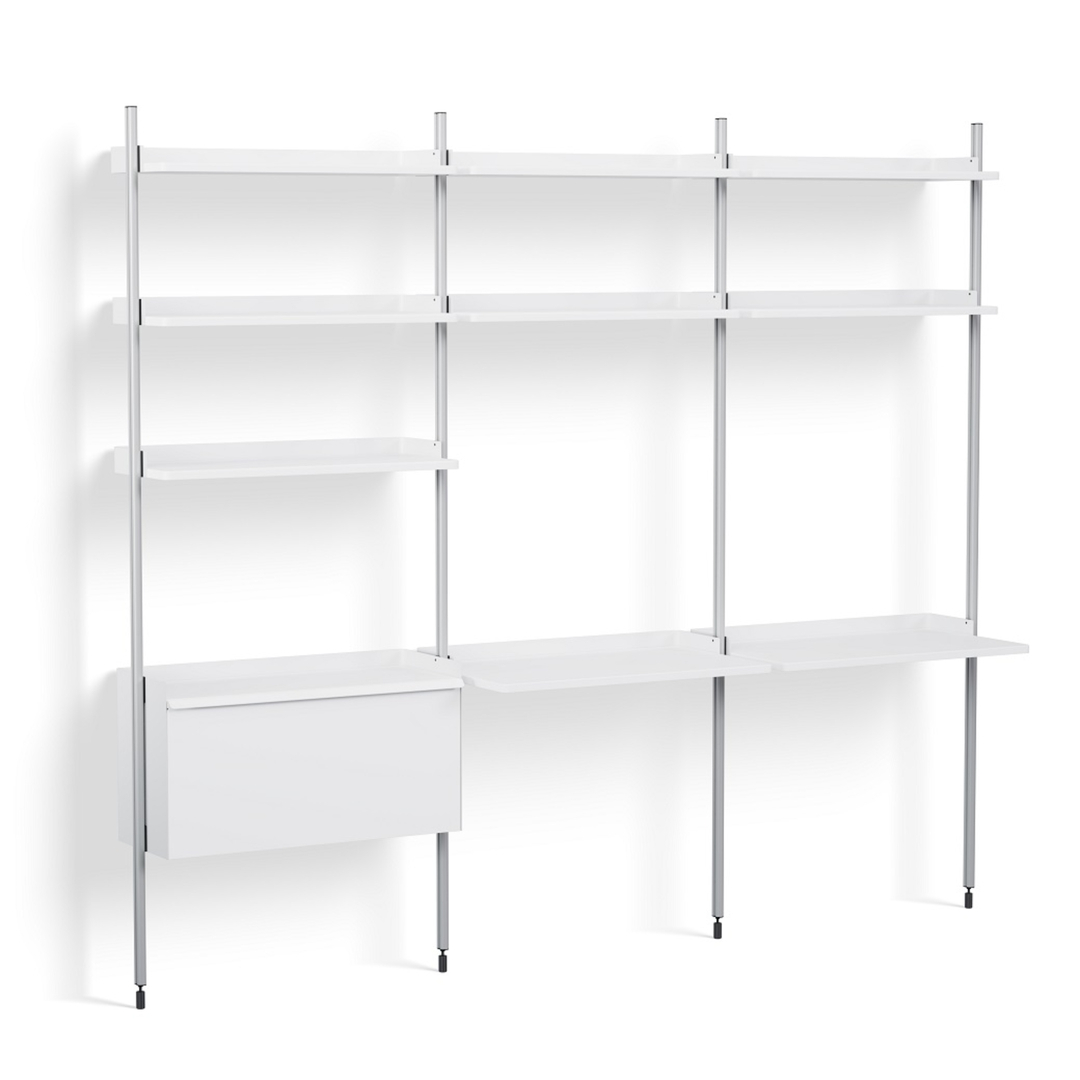 HAY Regalsystem Combination 13 - 3 Coloumn Pier von Hay PS White , Clear