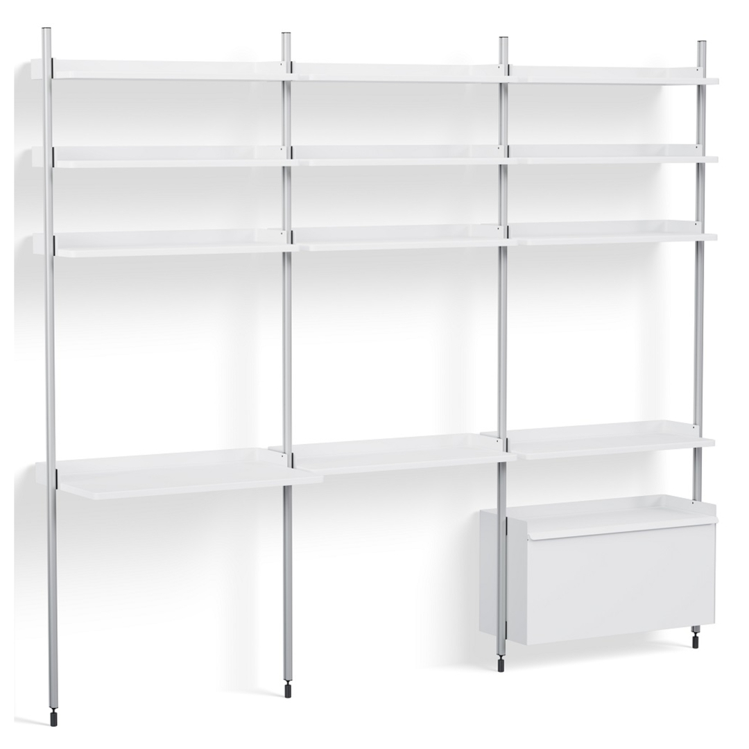 HAY Regalsystem Combination 23 - 3 Coloumns Pier von Hay PS White , Clear