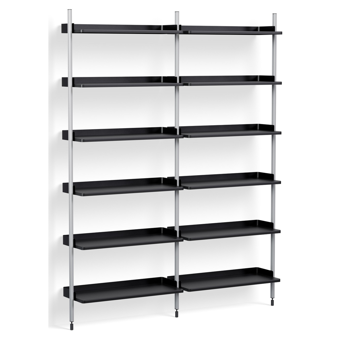 HAY Regalsystem Combination 102 - 2 Coloumns Pier von Hay PS Black , Clear