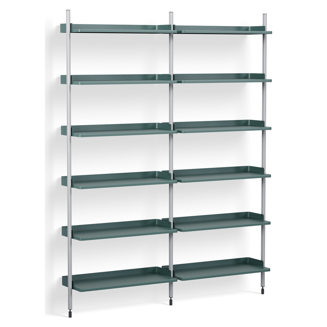 HAY Regalsystem Combination 102 - 2 Coloumns Pier von Hay PS Blue , Clear