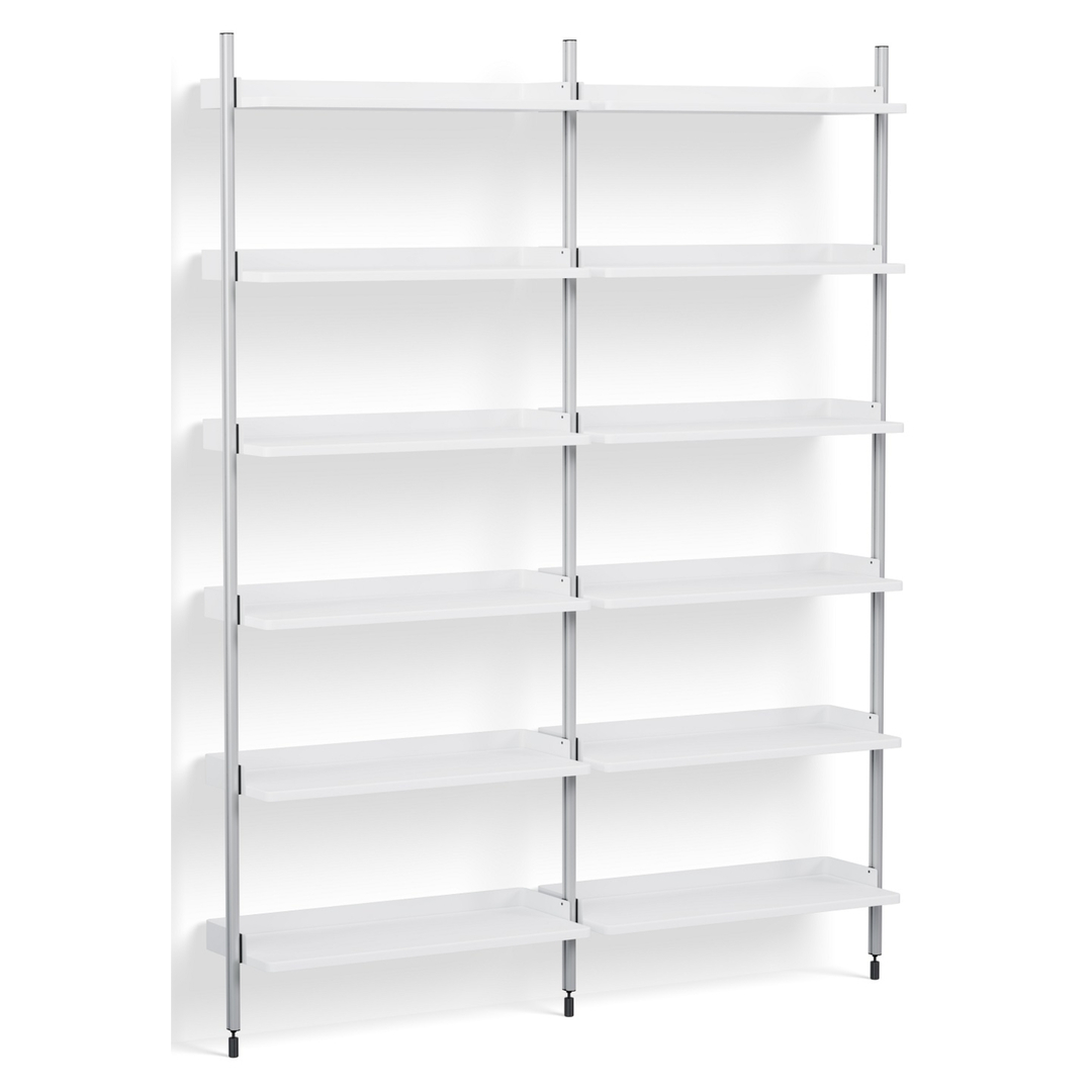 HAY Regalsystem Combination 102 - 2 Coloumns Pier von Hay PS White , Clear