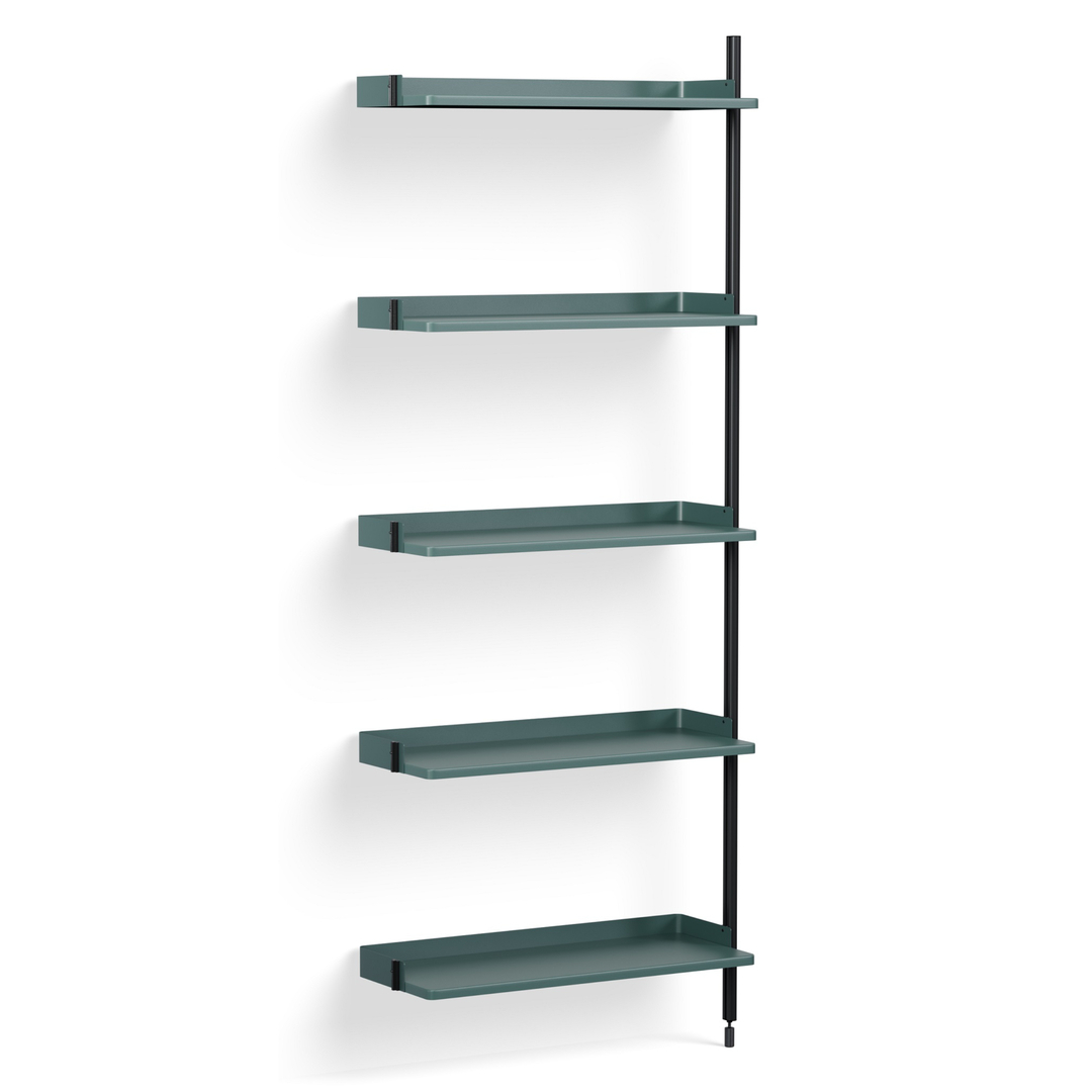 HAY Regalsystem Combination 110 - Add on Pier von Hay Blue, Black anodized aluminium