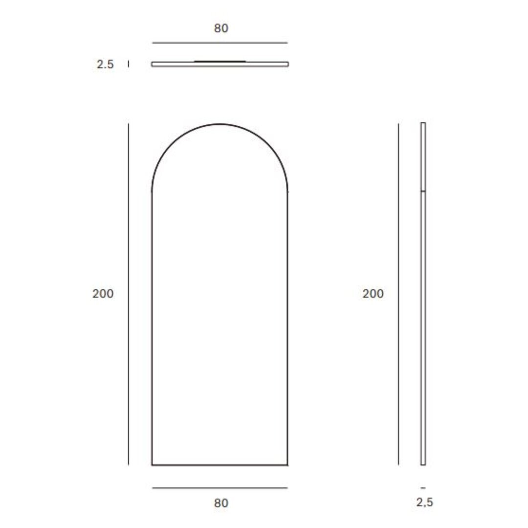 Ethnicraft Standspiegel Gate von Ethnicraft Black