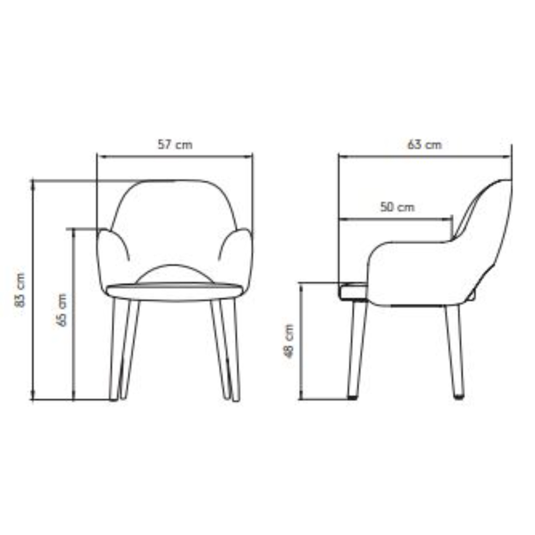 Chair arms Cosy fabric von Polspotten
