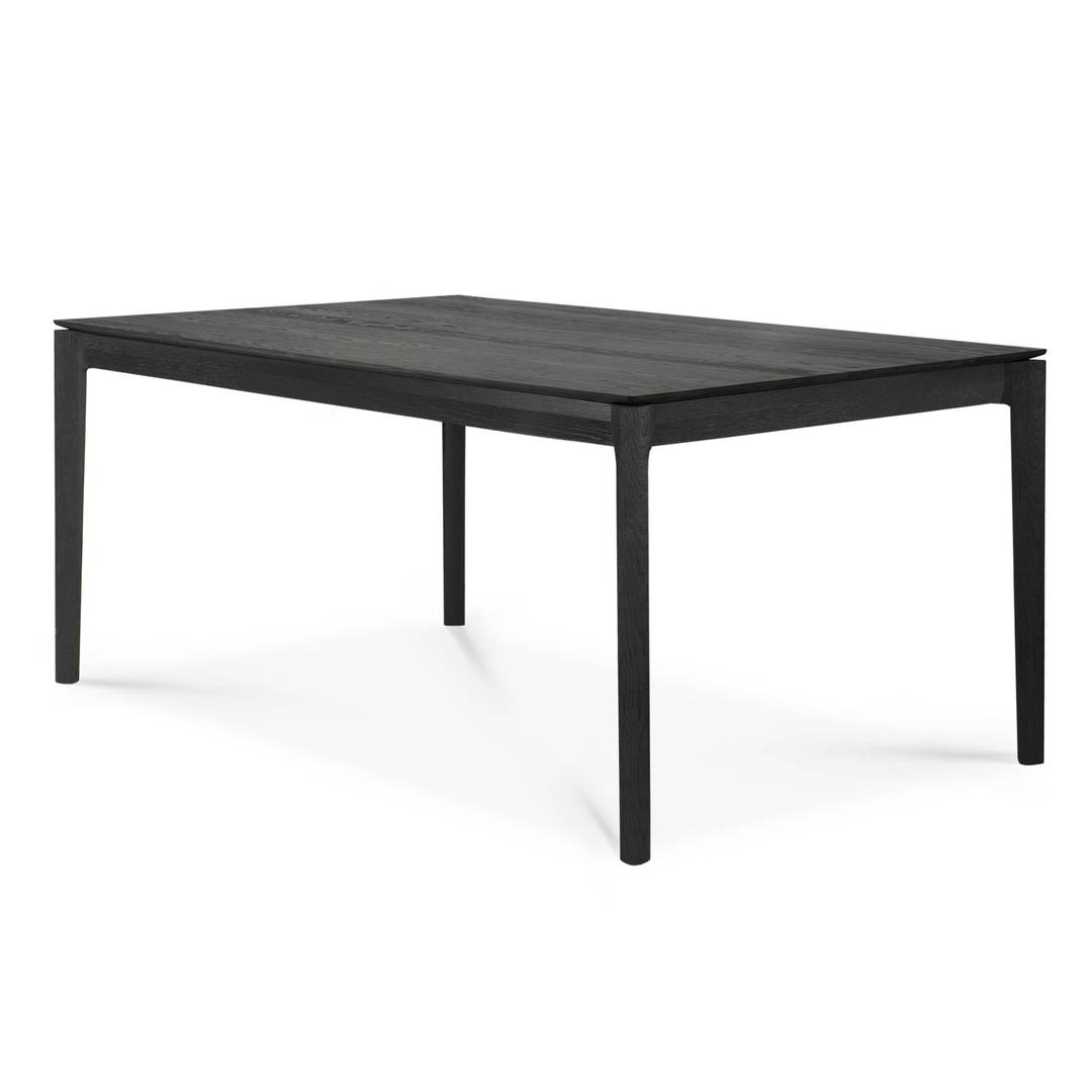 Ethnicraft Ausziehbarer Massivholztisch Bok von Ethnicraft W: 160 - 240 cm / D: 90 cm, Black lacquered oak