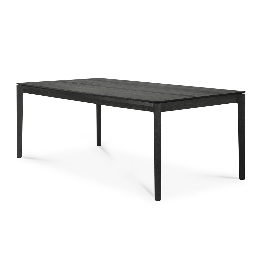 Ethnicraft Ausziehbarer Massivholztisch Bok von Ethnicraft W: 200 - 300cm / D: 100cm, Black lacquered oak