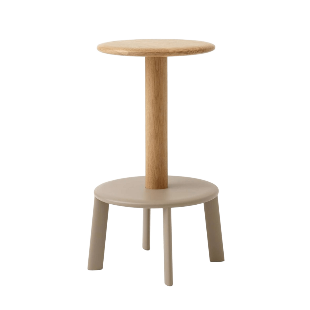 &Tradition Massif AV39 & AV40 Ø: 43 cm / H: 75 cm, Oak / Grey Beige
