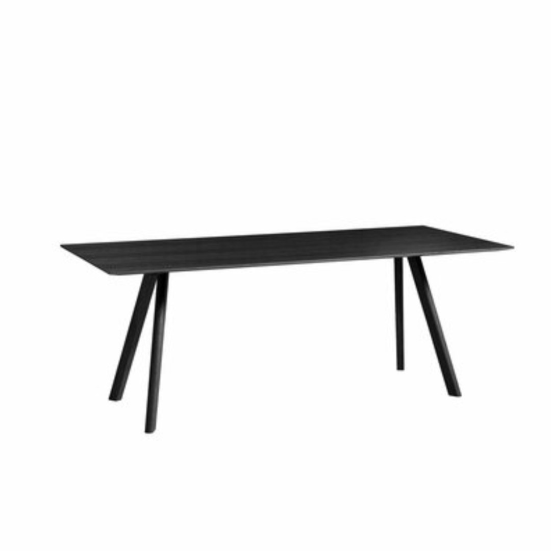 HAY Tisch CPH 30 Monochrom von Hay W: 90 cm / L: 250 cm , Black lacquered oak