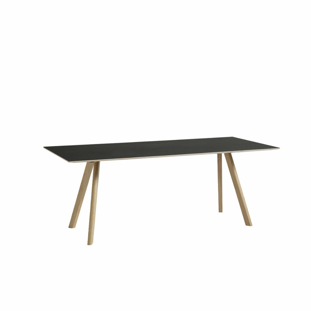 HAY Tisch CPH 30 Monochrom von Hay W: 90 cm / L: 200 cm , Walnut lacquered