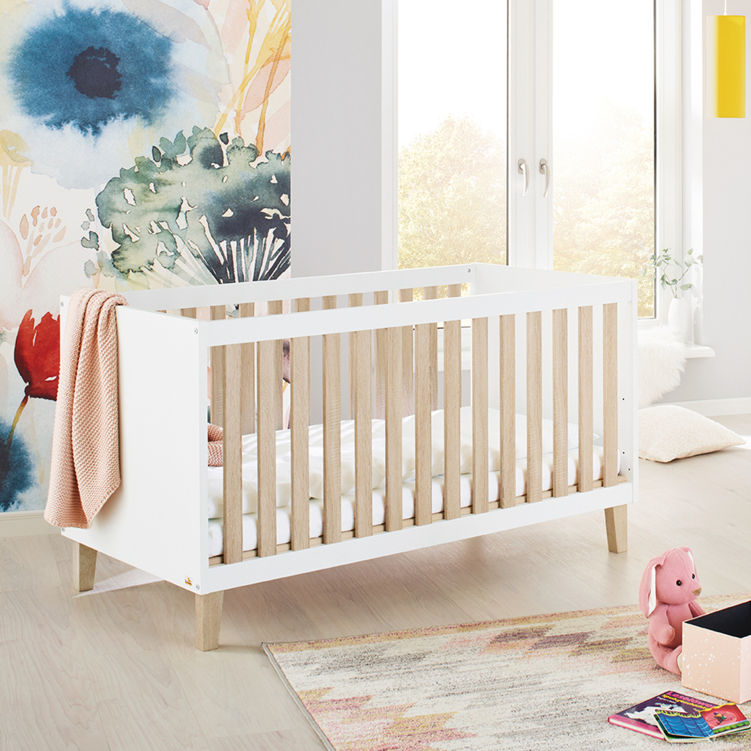 Pinolino Kinderbett Lumi Von Pinolino  Weiss / Eiche