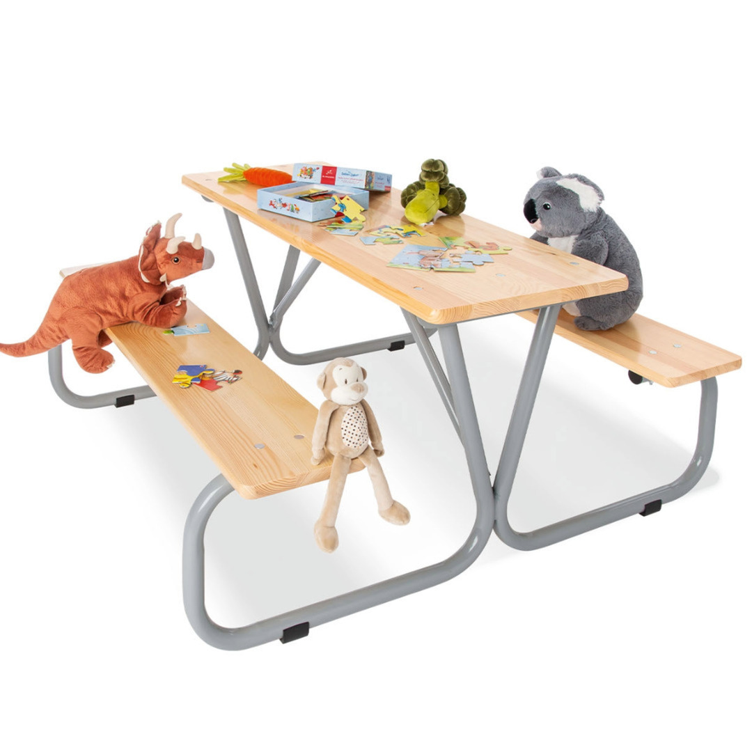 Pinolino Kindersitzgarnitur Michel für 6' Von Pinolino  Solid gray lacquered