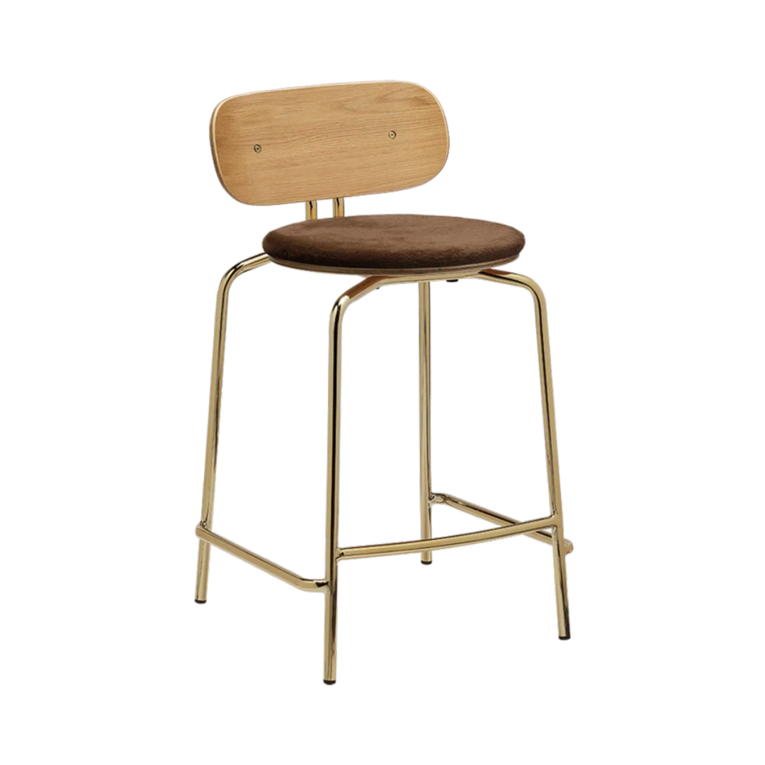 Umage Tresenhocker Curious Counter Stool Von Umage  Teddy Brown, Brass