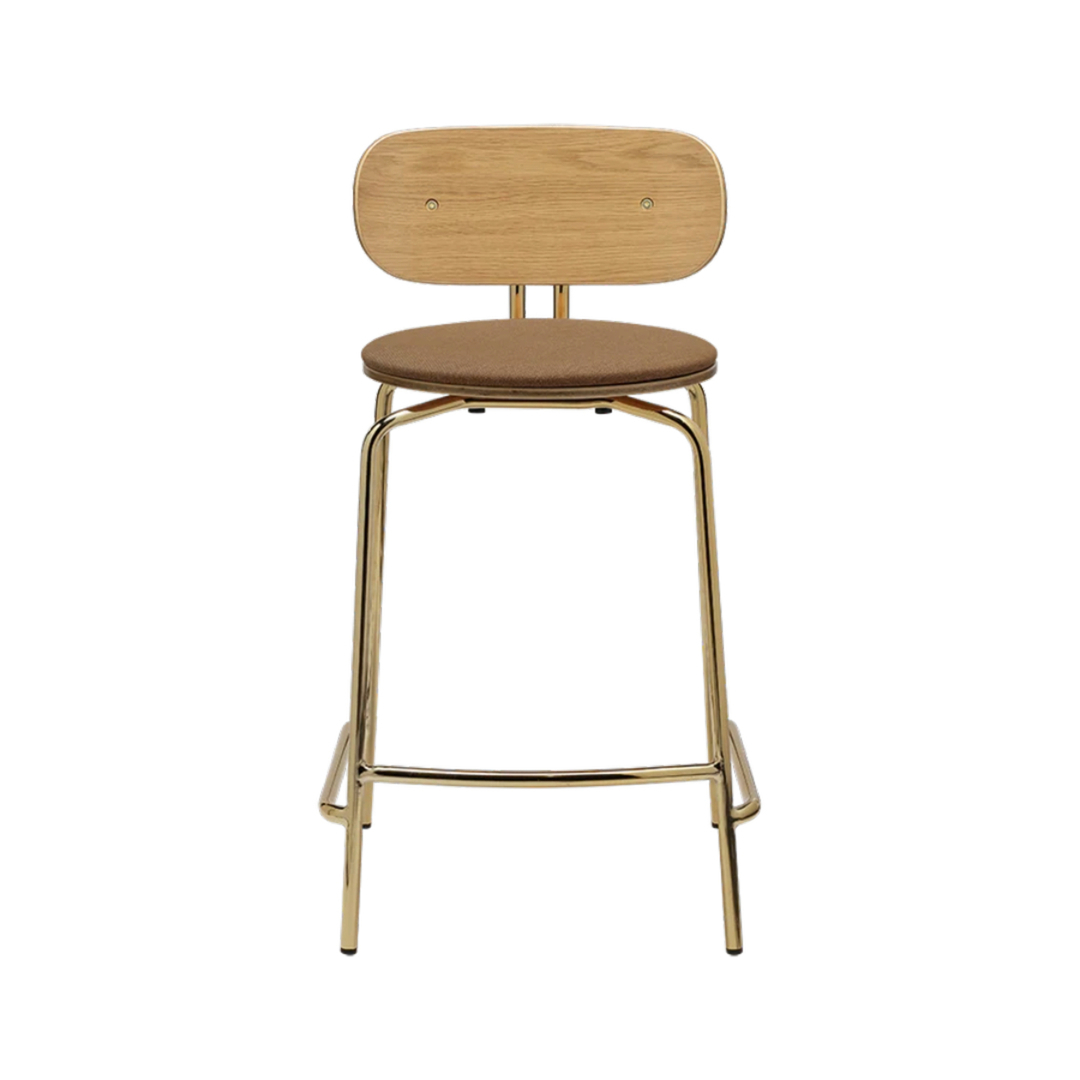 Umage Tresenhocker Curious Counter Stool Von Umage  Sugar brown, Brass-1
