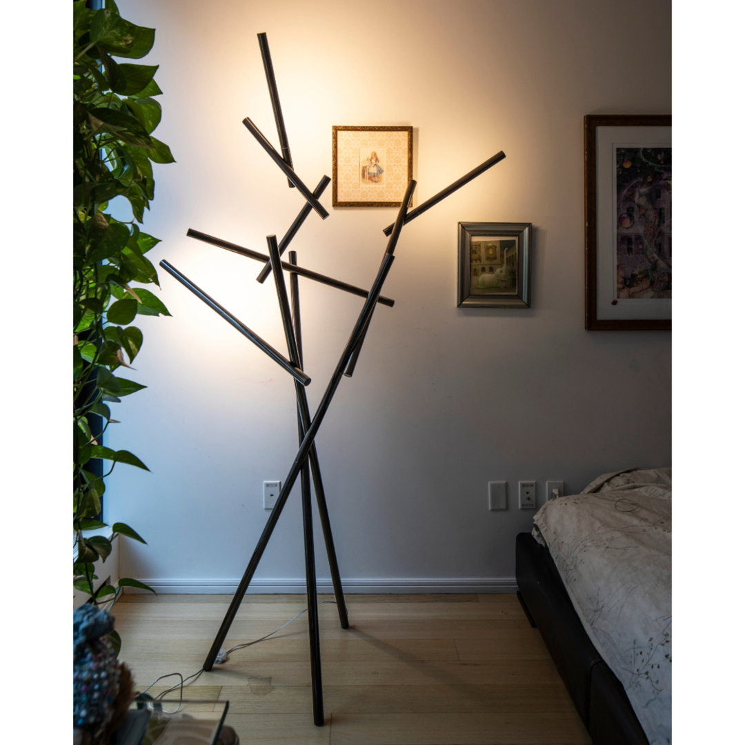 Foscarini Stehleuchte TUAREG FLOOR von Foscarini Black chrome-1
