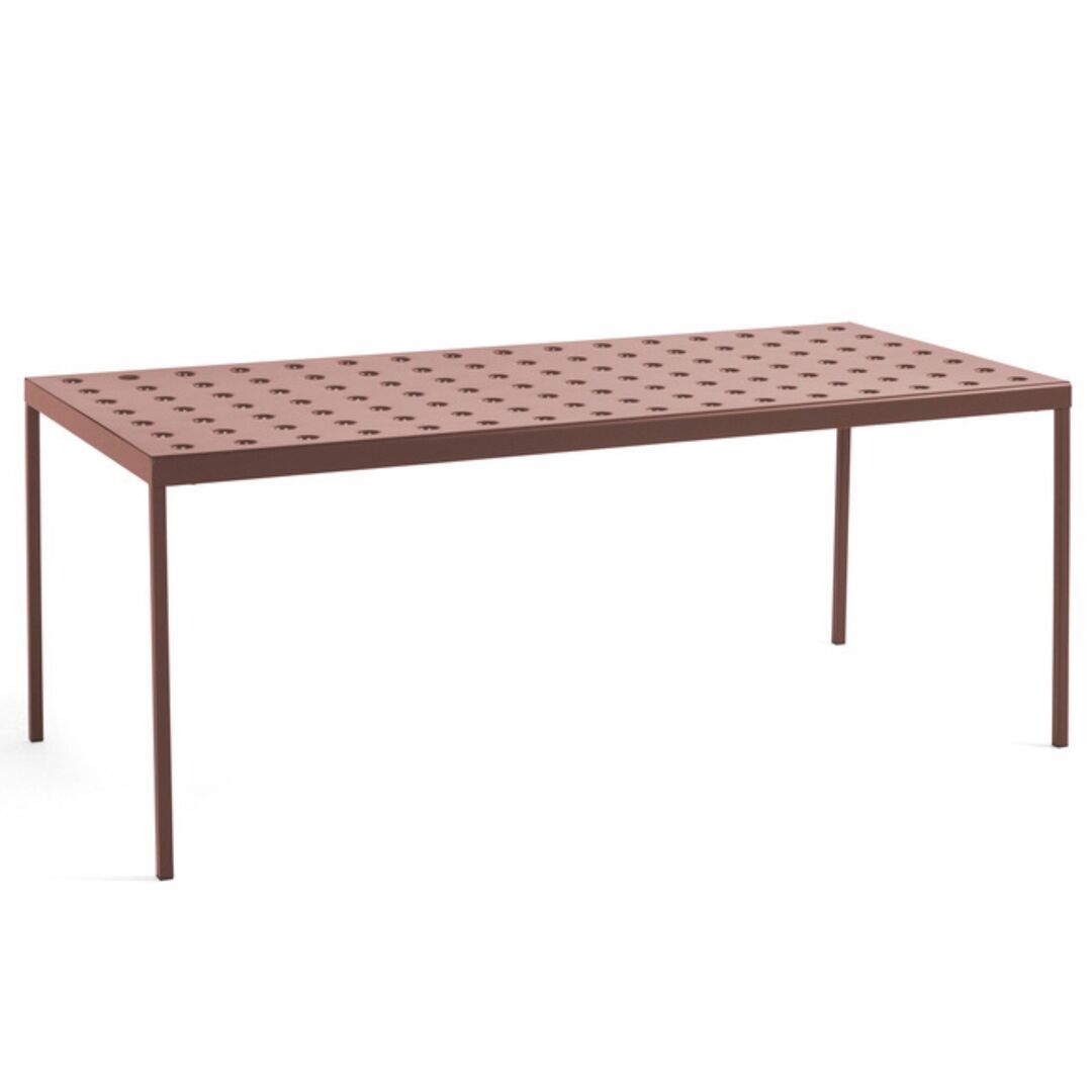 HAY Gartentisch Balcony von Hay Iron Red, L: 190 cm / W: 87 cm