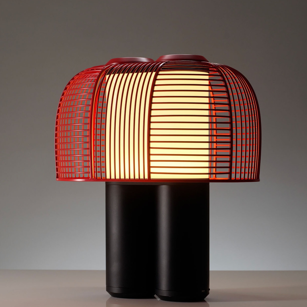 DCWeditions Yasuke Tischleuchte von DCW Black-Red-1
