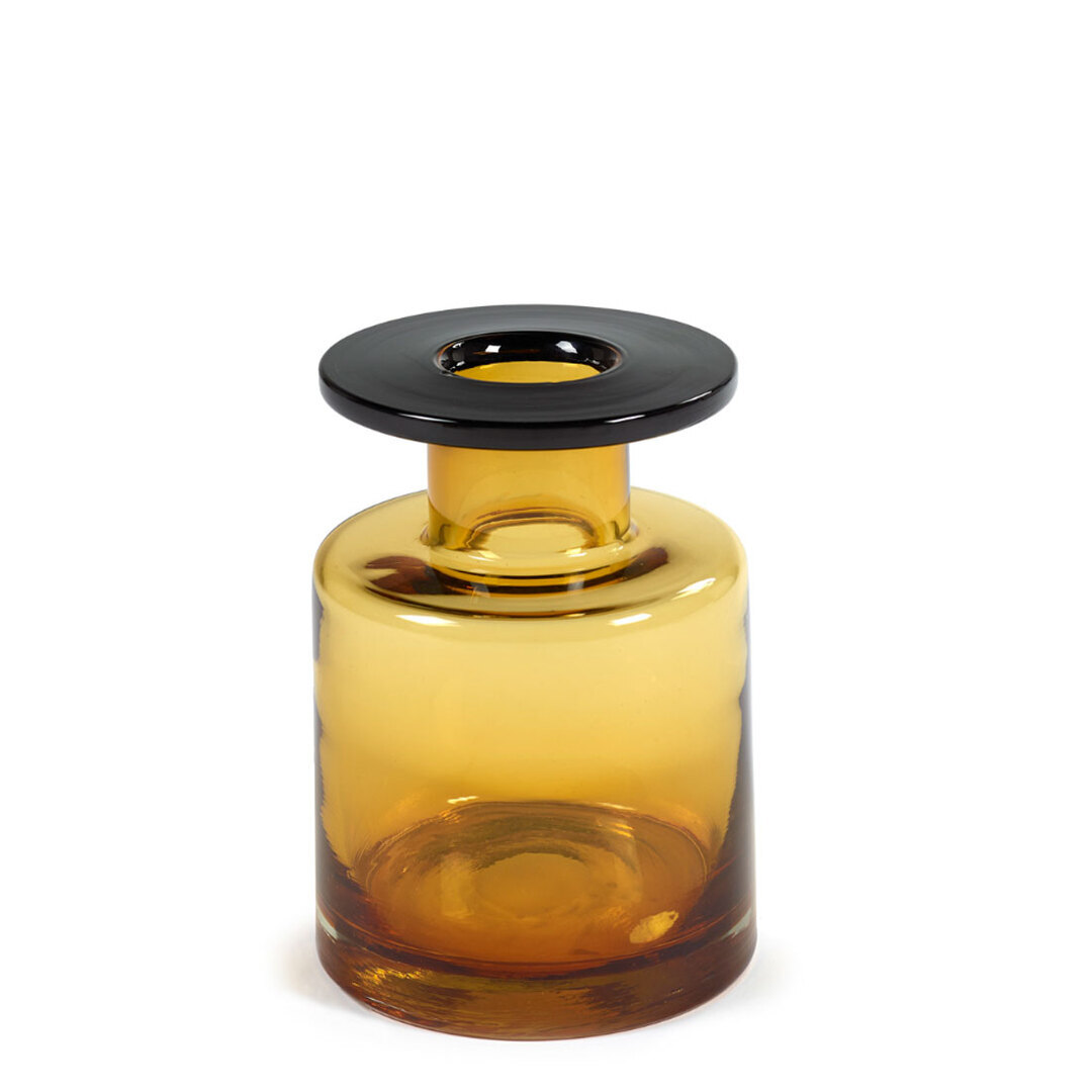 Serax  Vase Wind & Fire von Serax Amber-Schwarz, Mittel