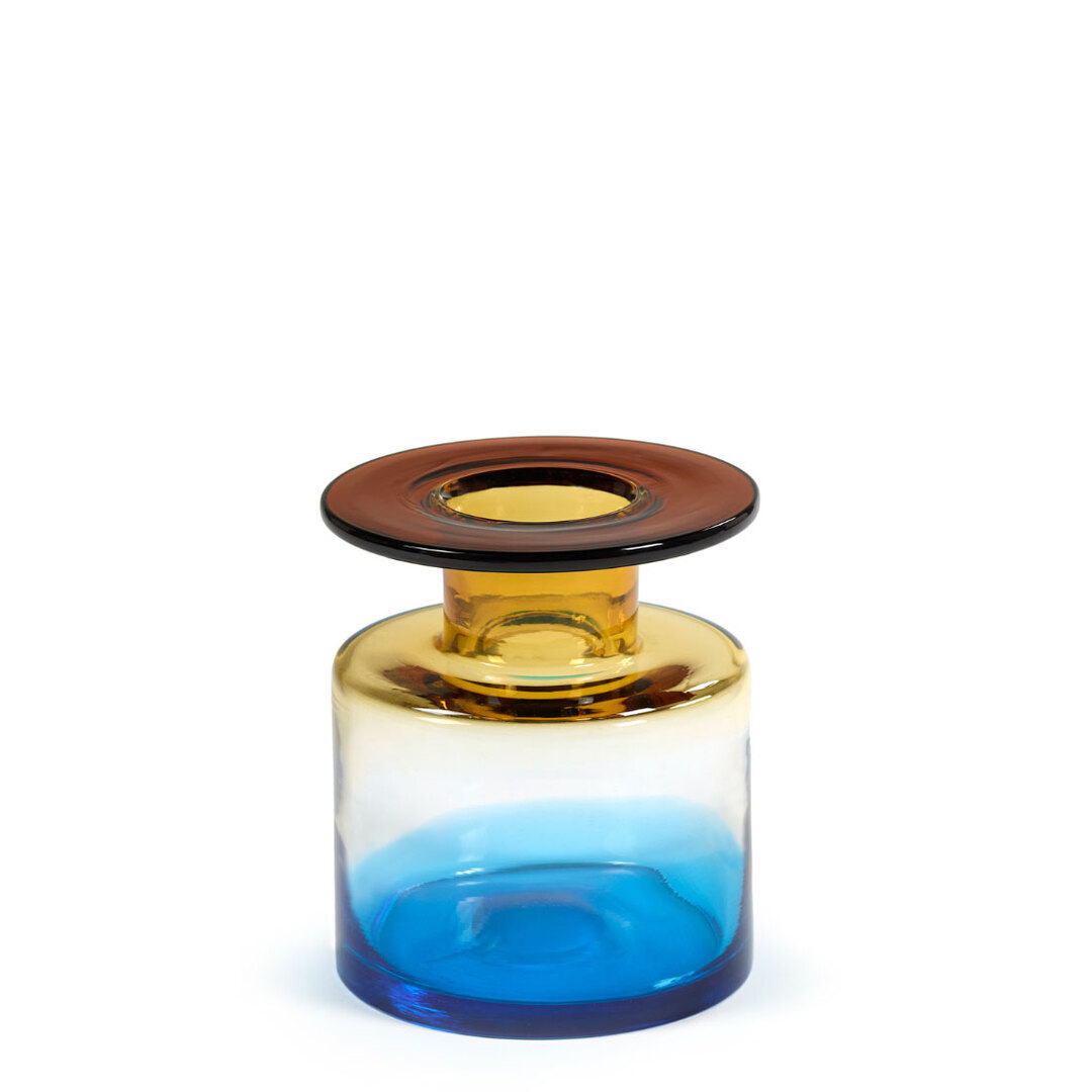 Serax  Vase Wind & Fire von Serax Blau-Amber, Klein