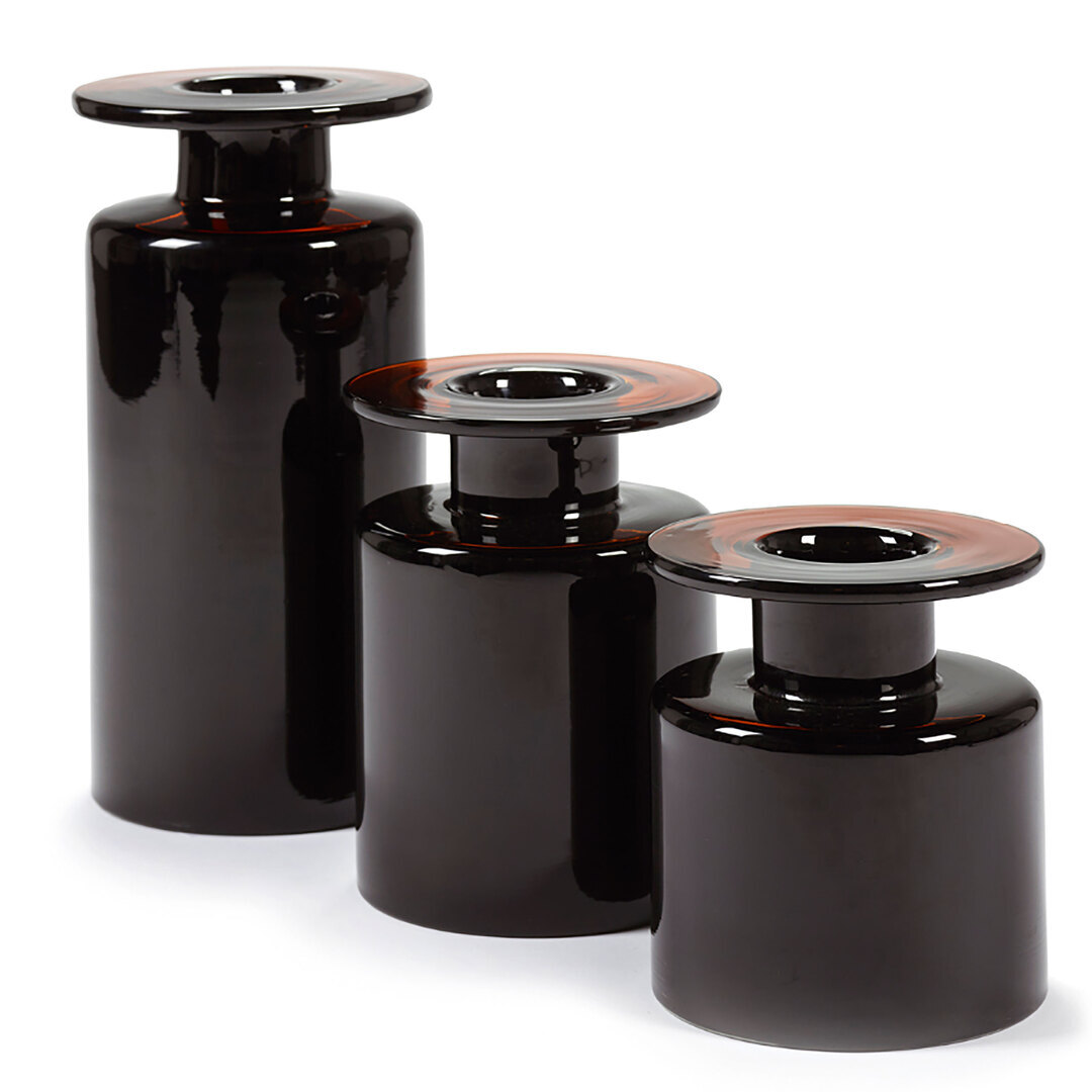 Serax  Vase Wind & Fire von Serax Schwarz-Dunkelbraun, Mittel