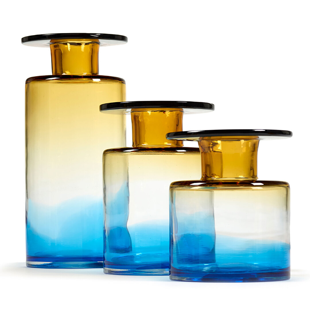 Serax  Vase Wind & Fire von Serax Blau-Amber, Gross