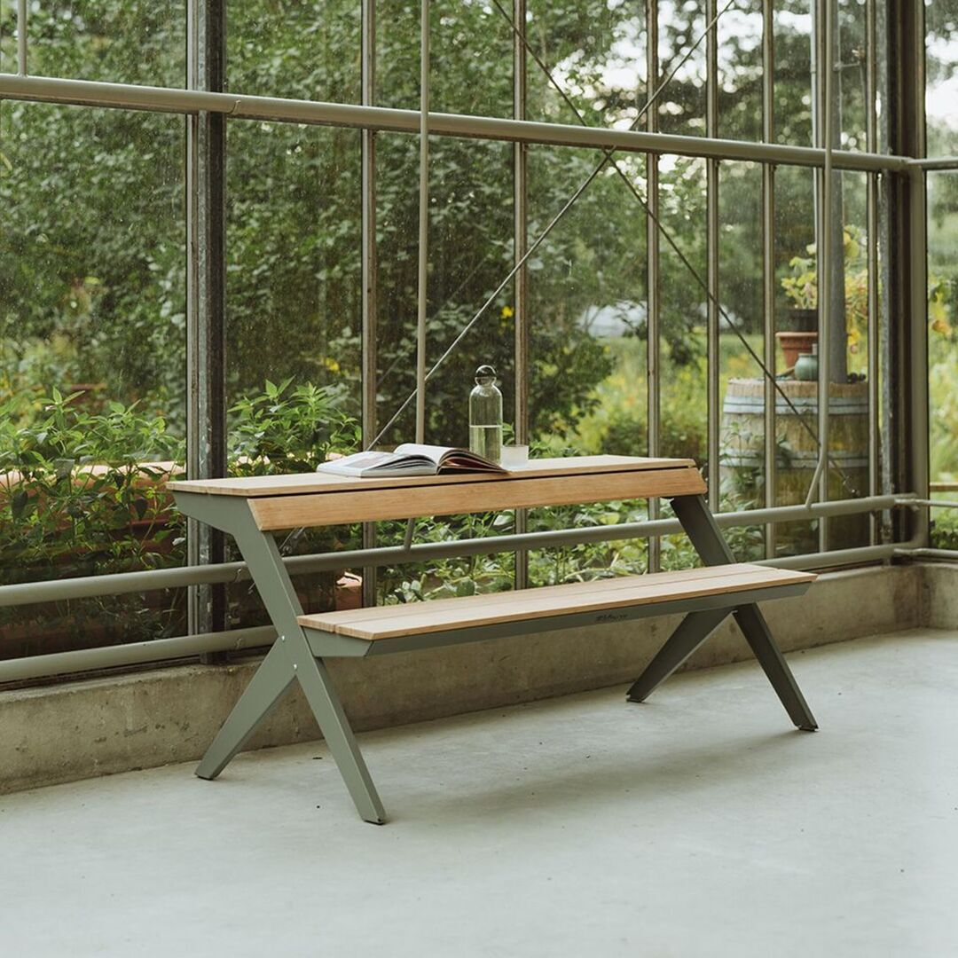 Weltevree Gartenbank Tablebench von Weltevree Cement gray-7