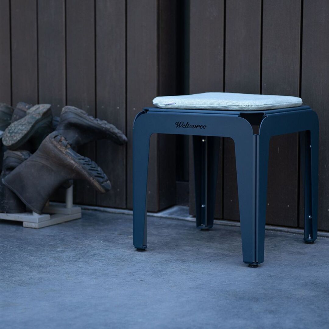 Weltevree Hocker 'Bended' Graublau - RAL 5008-1