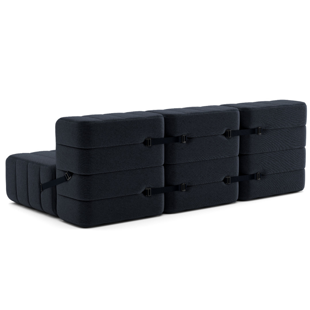 Ambivalenz Flexibles 3-Sitzer Sofa Curt von Ambivalenz Dark gray - Jet 
