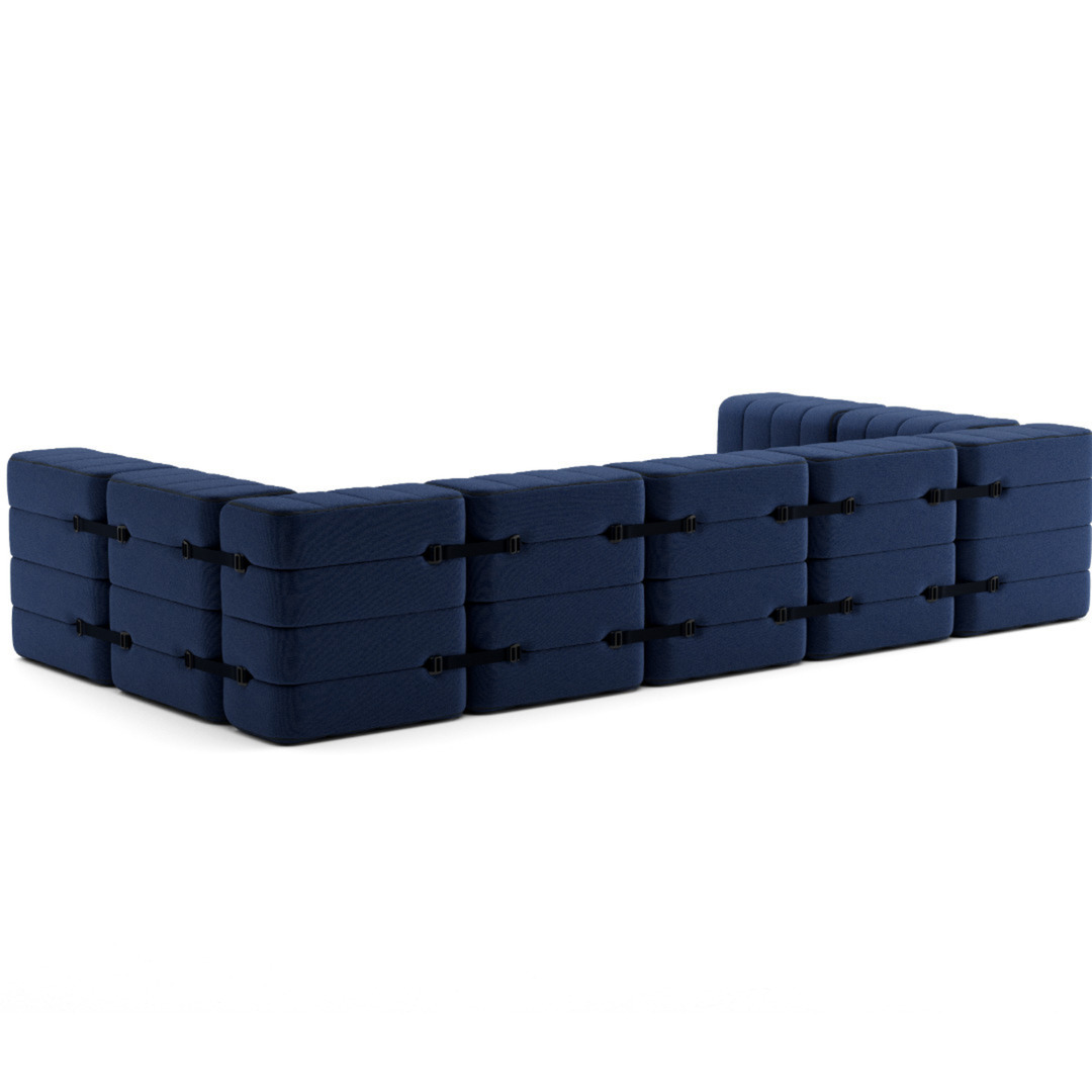 Ambivalenz Flexibles U-Sofa Curt von Ambivalenz Dark blue - Jet 