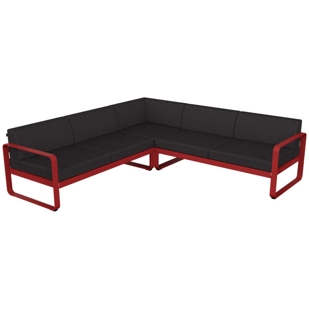 Fermob Lounge Zusammenstellung 2 Bellevie von Fermob Chili 43, Graphite gray