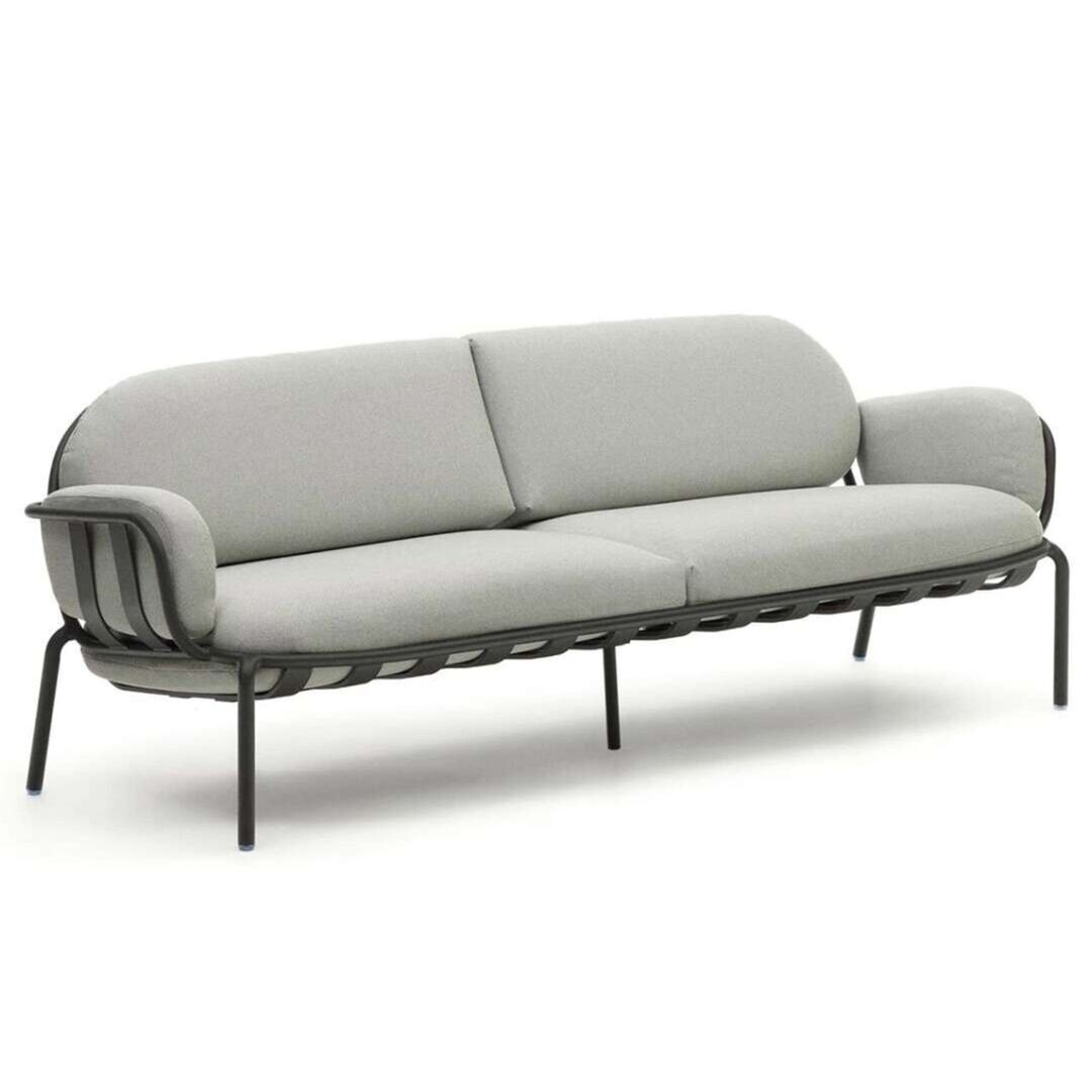 Grosses Gartenmöbel-Set Joncols von Kave Home - 3 Sitzer sofa - Gray