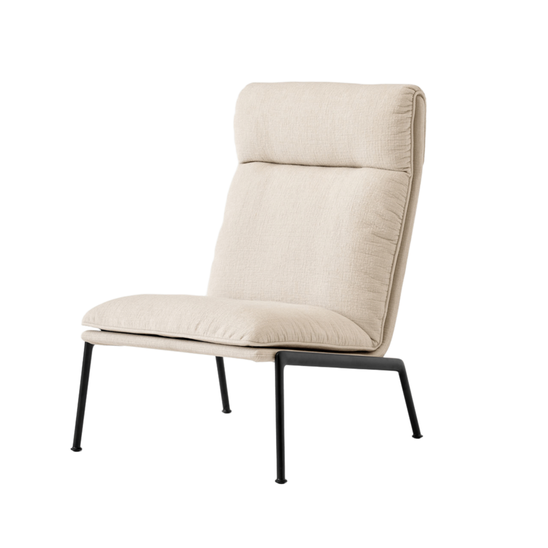&Tradition Lounge Chair Muno LN16 Highback von &Tradition Beige 221 - Cifrado, Warm Black powder-coated