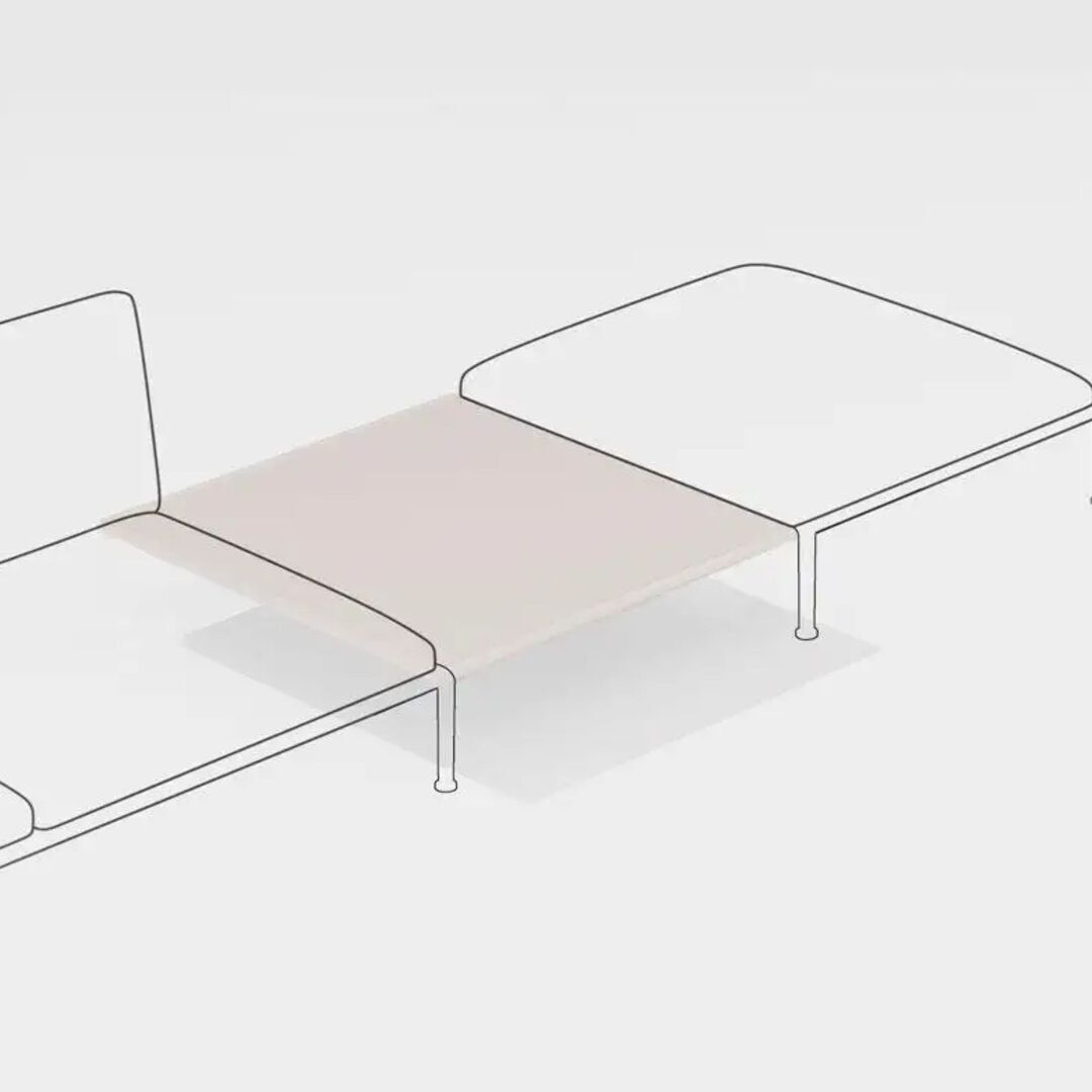 Fast Beistelltisch Roè Aluminium von Fast Pearl gold , Without legs