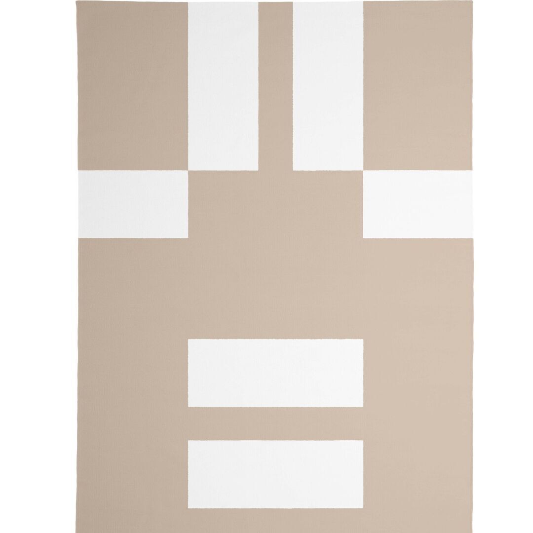 MAANA STUDIOS EF-DC005 Teppich von MAANA STUDIOS L: 140 cm / B: 100 cm, Camel Beige / Wollweiss