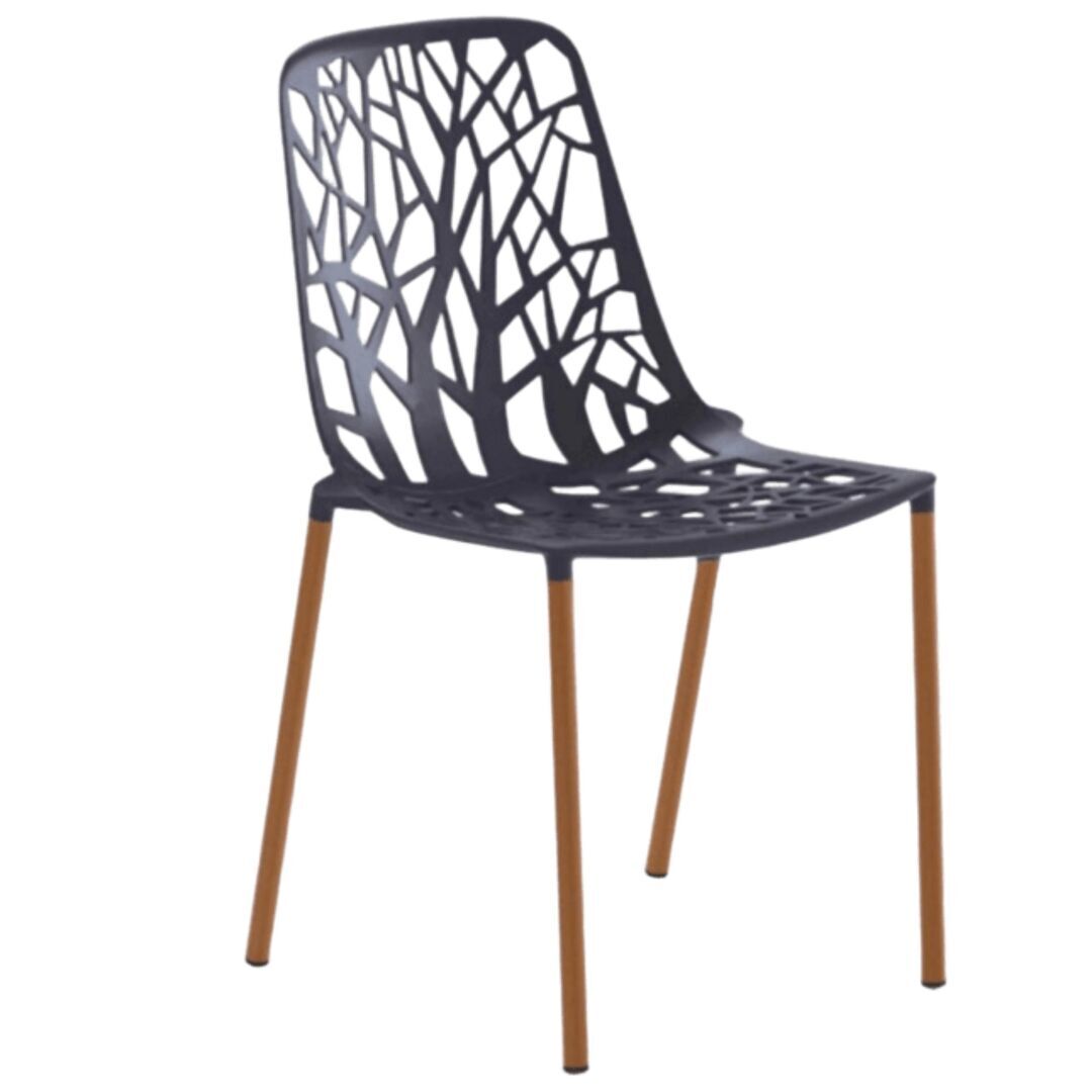 Fast Forest Stuhl von Fast Metallgrau , Beine bedeckt mit Iroko
