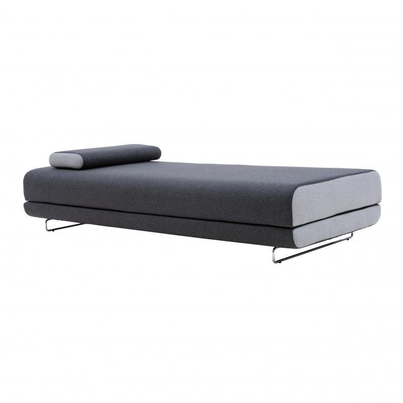 Softline Shine Schlafsofa - Felt Melange - 610 Anthracite / Felt Melange - 620 Stone Grey