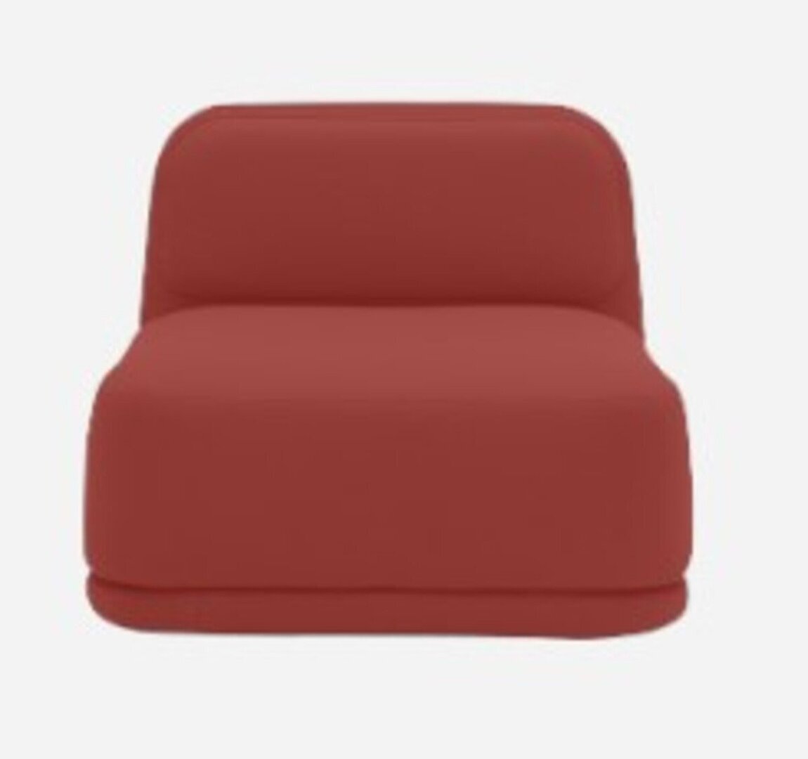 Softline Standby Sessel niedrig - Felt Melange - 297 Dark Red