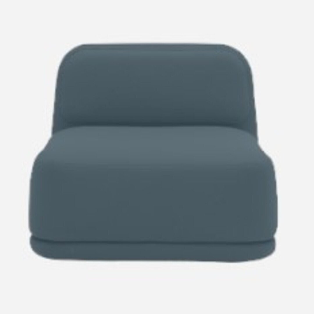 Softline Standby Sessel niedrig - Felt Melange - 846 Blue Grey