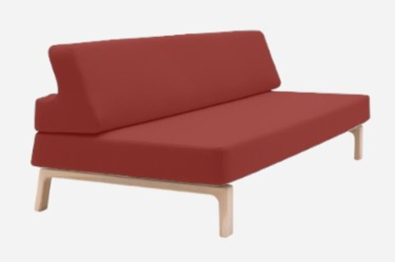Softline Lazy Schlafsofa - Felt Melange - 297 Dark Red