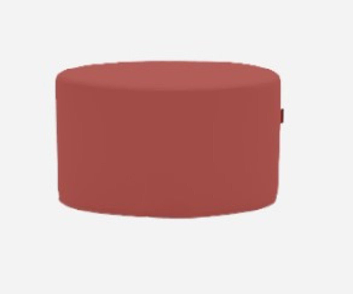 Softline Bon-Bon Pouf Medium - Felt Melange - 297 Dark Red