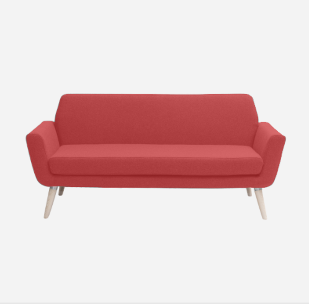 Softline Scope Sofa-Felt Melange - 650 Light Red