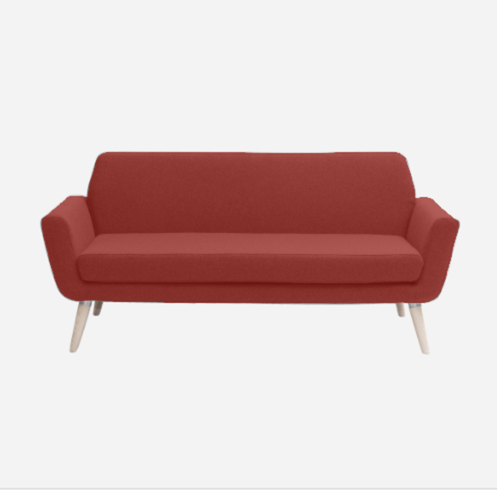 Softline Scope Sofa-Felt Melange - 297 Dark Red