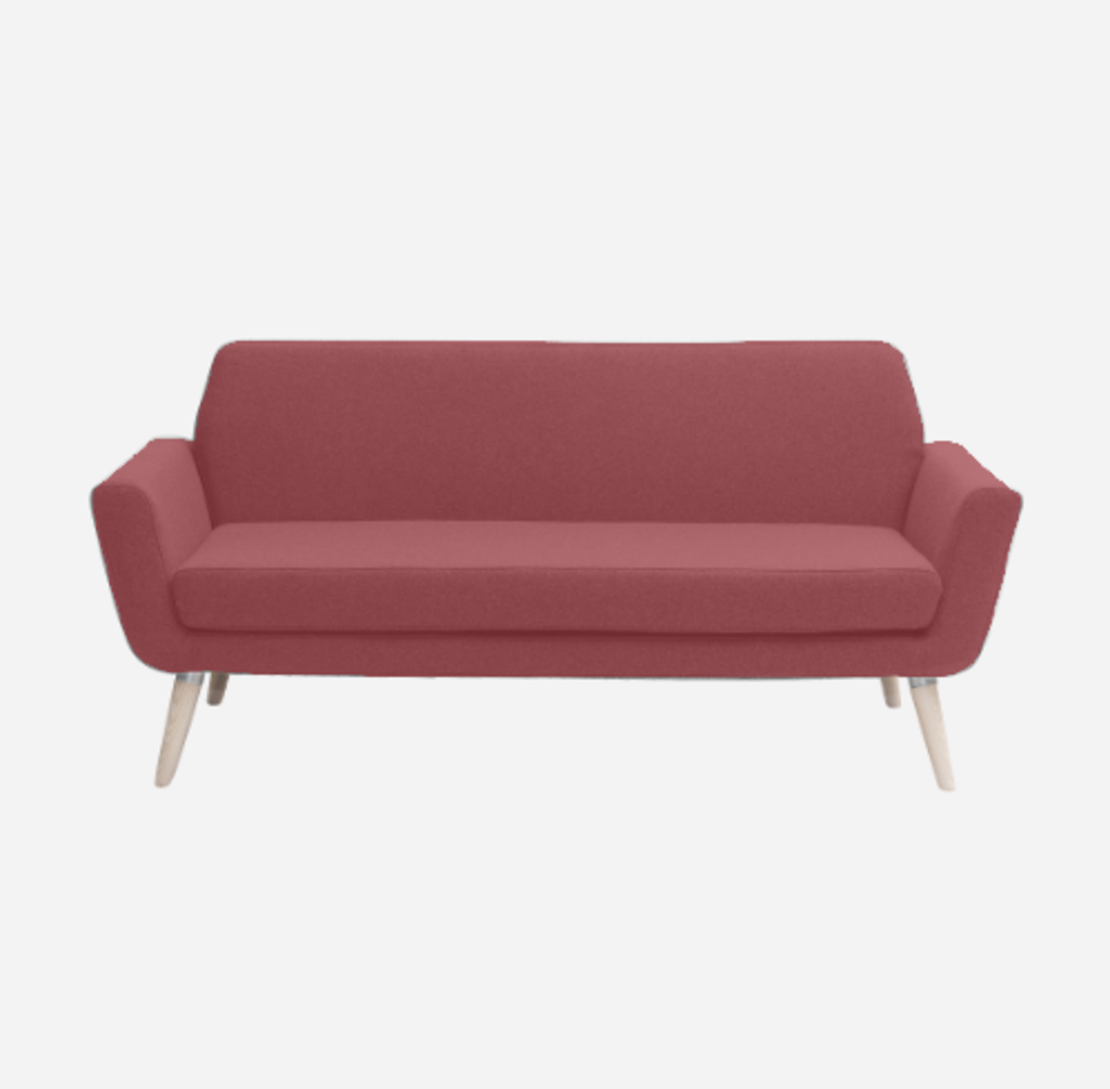 Softline Scope Sofa-schwarz-Vision - 453 Light Red