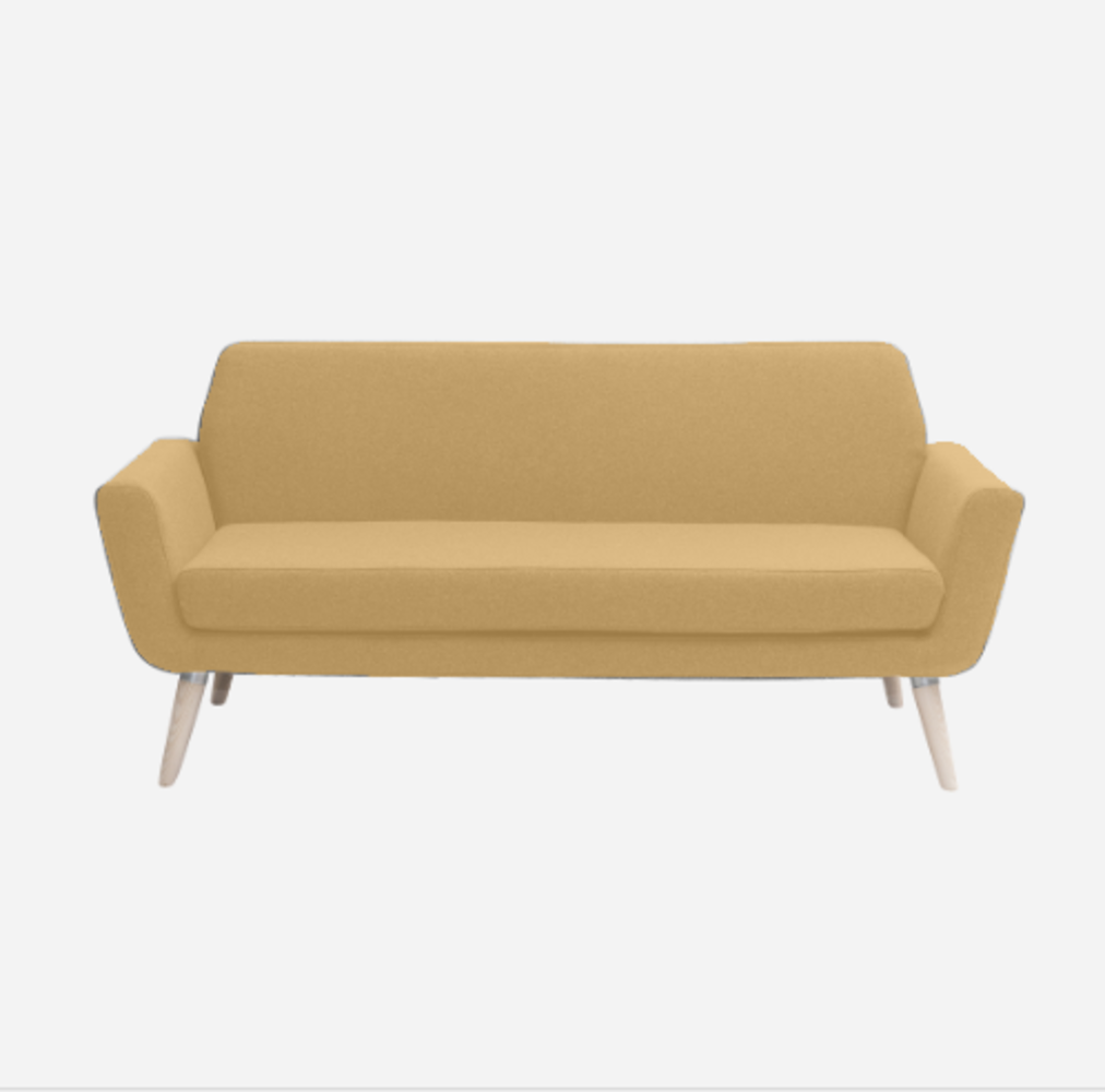 Softline Scope Sofa-schwarz-Vision - 454 Mustard Yellow