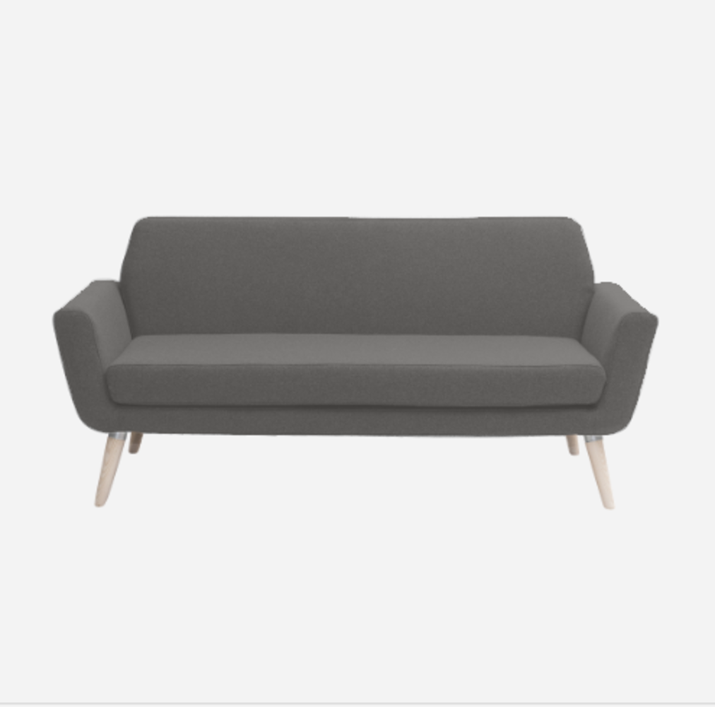 Softline Scope Sofa-schwarz-Vision - 439 Grey Brown