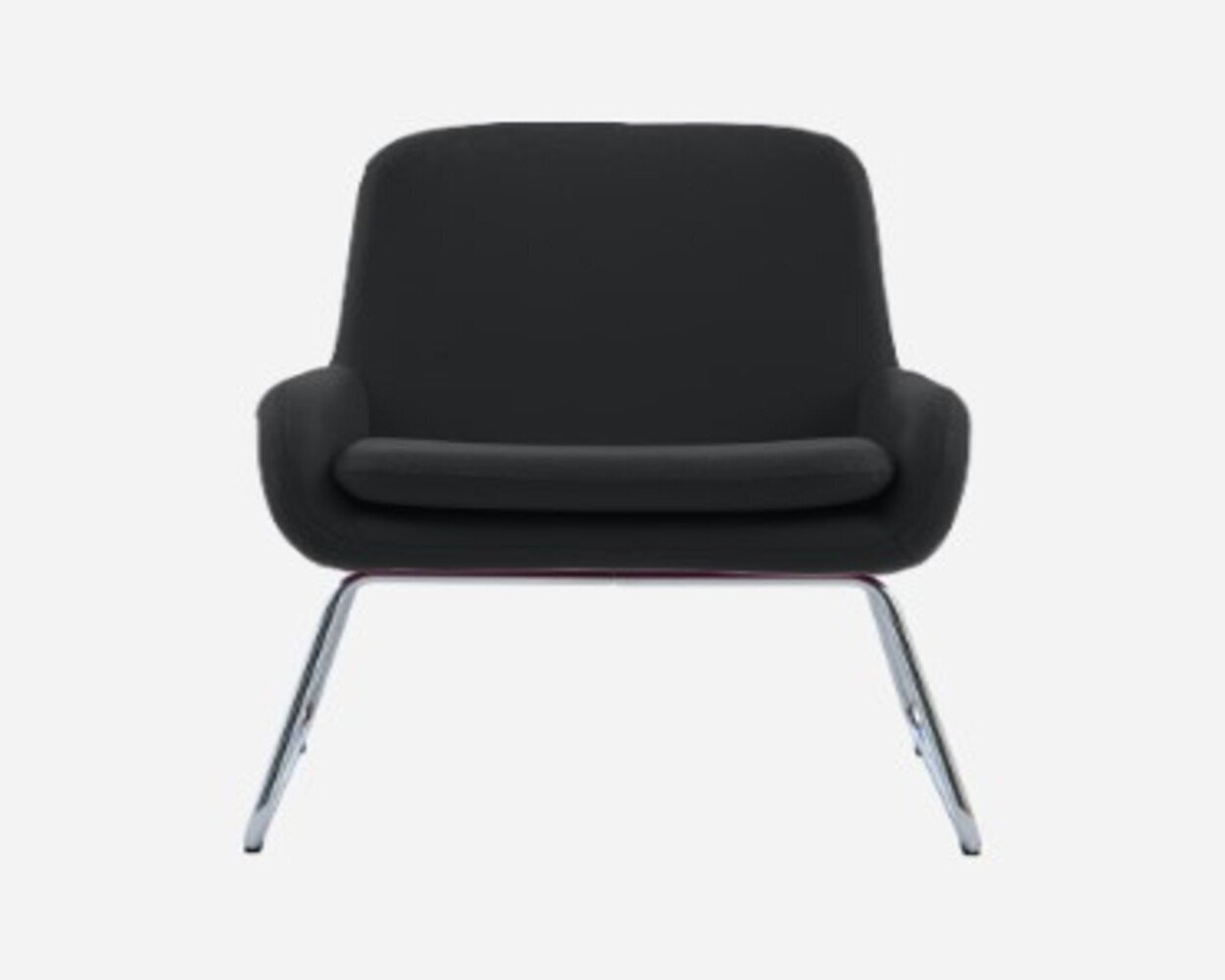 Softline Coco Sessel mit Kufen - Felt - 636 Black
