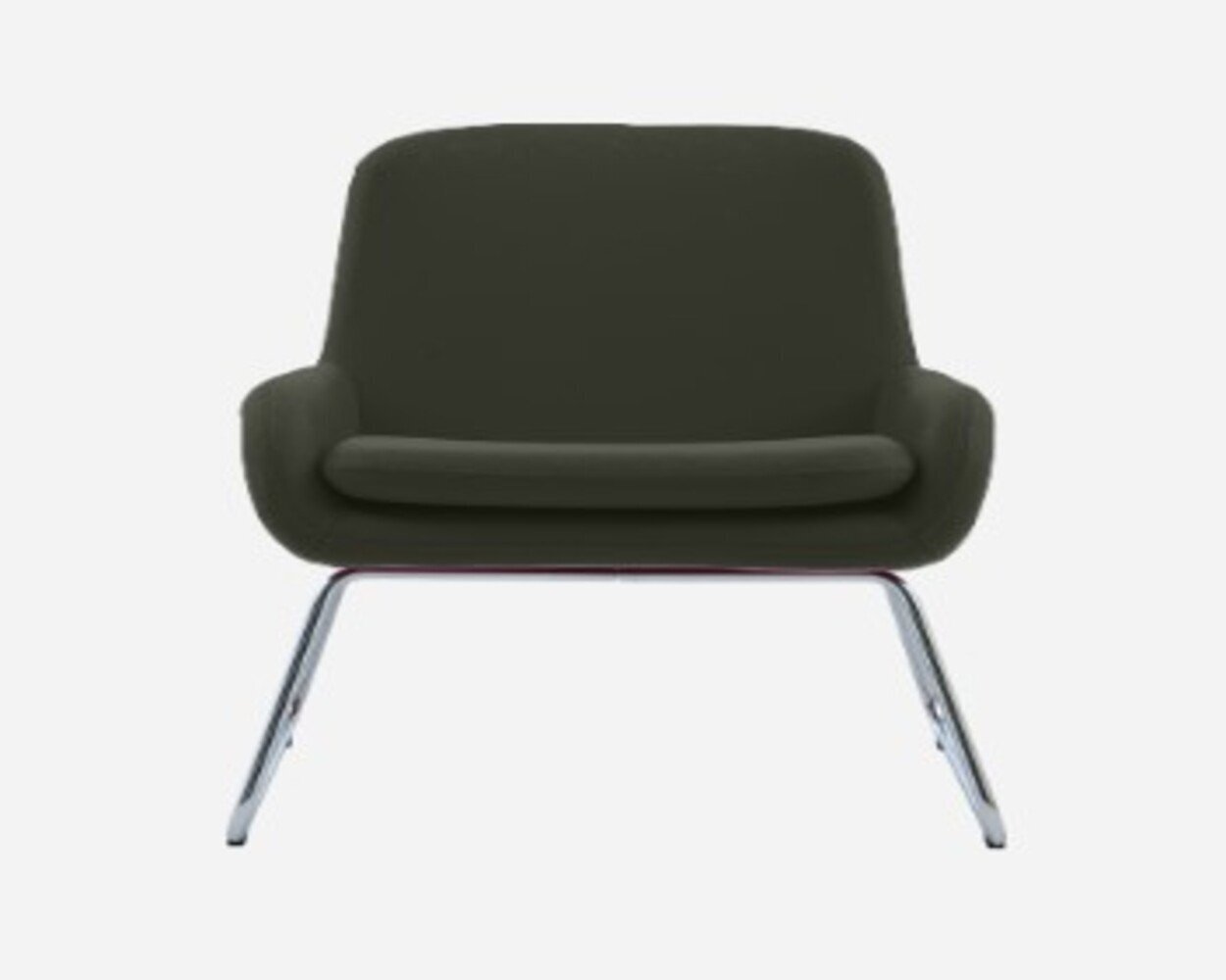Softline Coco Sessel mit Kufen - Felt Melange - 294 Dark Green