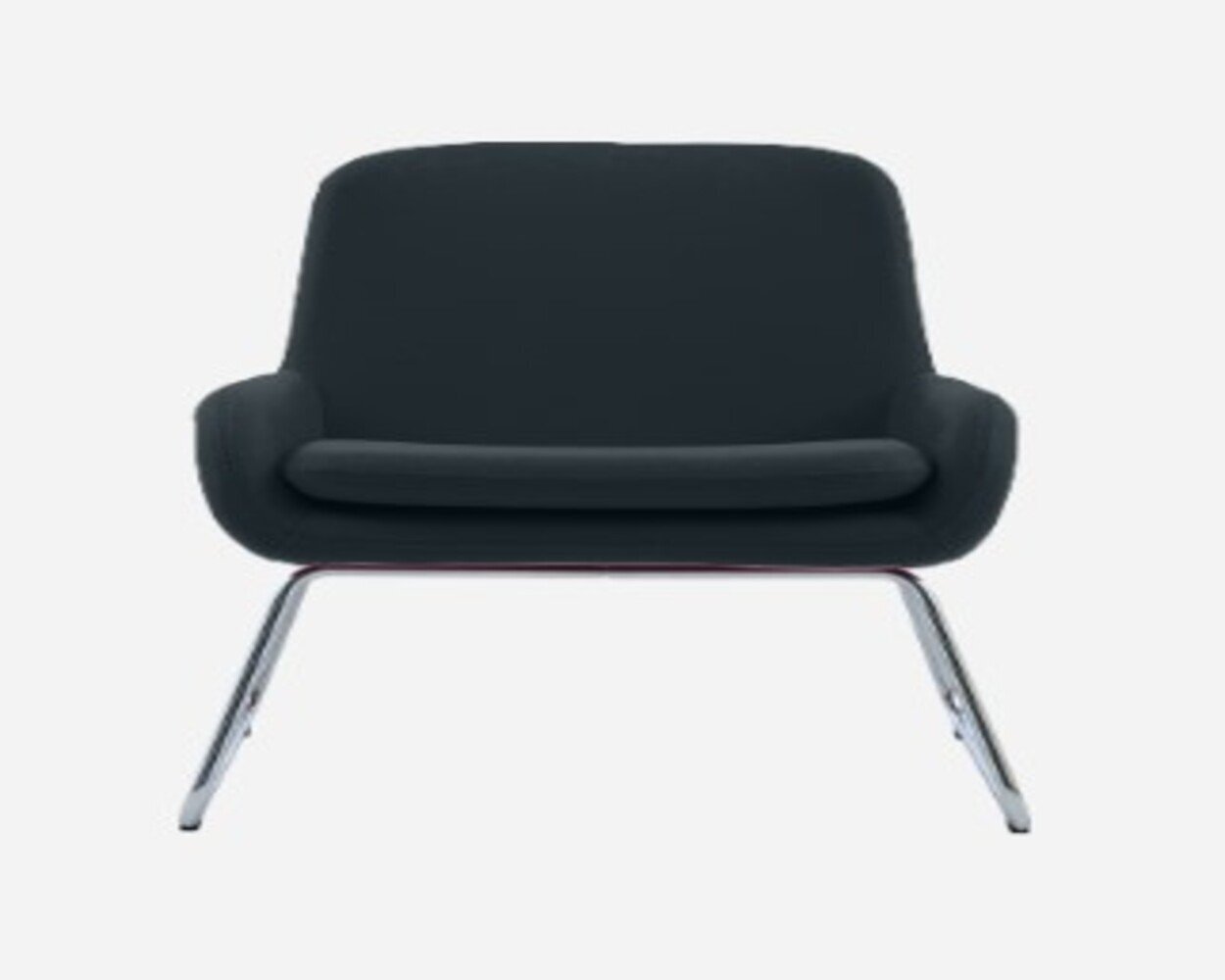 Softline Coco Sessel mit Kufen - Felt Melange - 295 Black