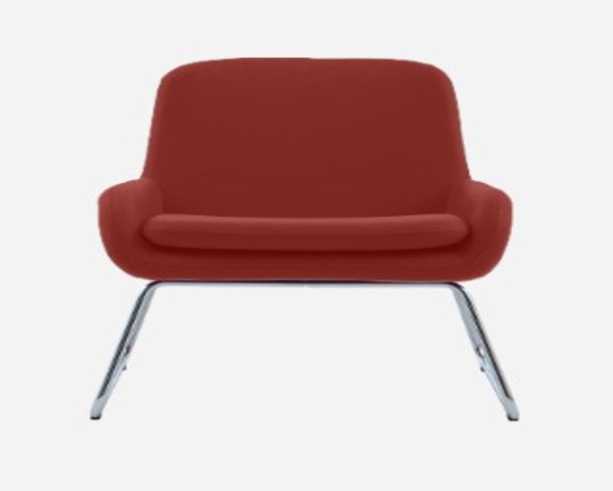Softline Coco Sessel mit Kufen - Felt Melange - 297 Dark Red